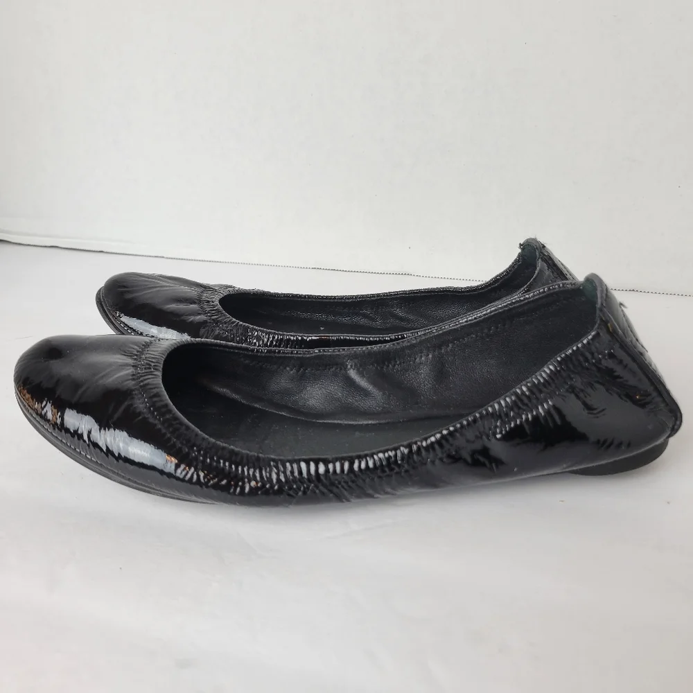 Tory Burch Black Patent Leather Ballet Flats